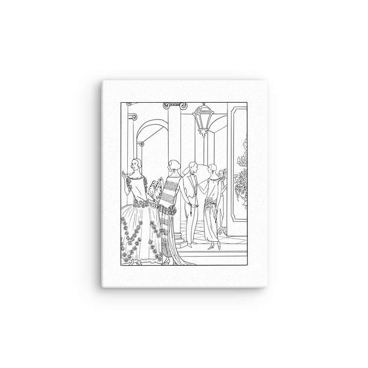 Art Goût Beauté, 1925 — Evening Elegance in a Grand Palace | Color Your Own Canvas Print product image (6)