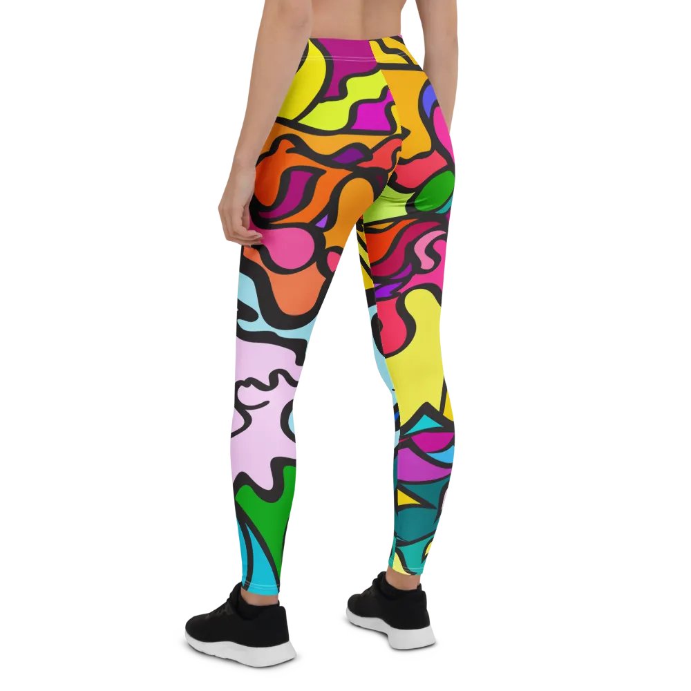 Vibrant Swirl All-Over Leggings - Wave at Sunset product image (2)