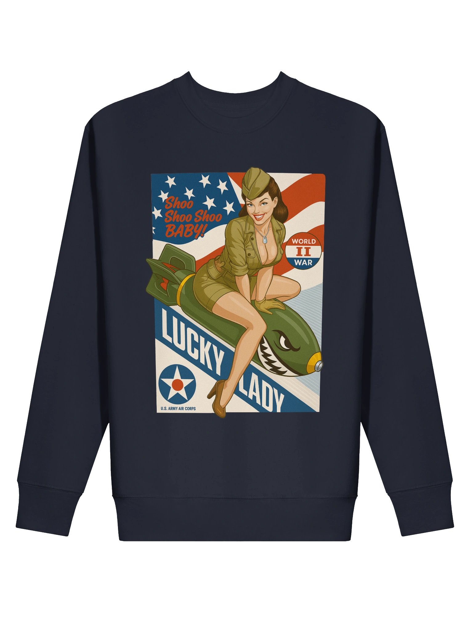 Retro Pin-Up ‘Lucky Lady’ US Army Air Corps Sweater product image (20)