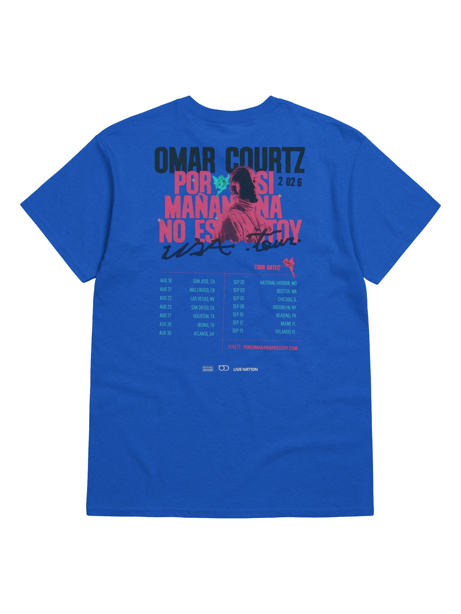 Omar Courtz Por Si Mañana No Estoy Tour Merch Tshirt product image (2)