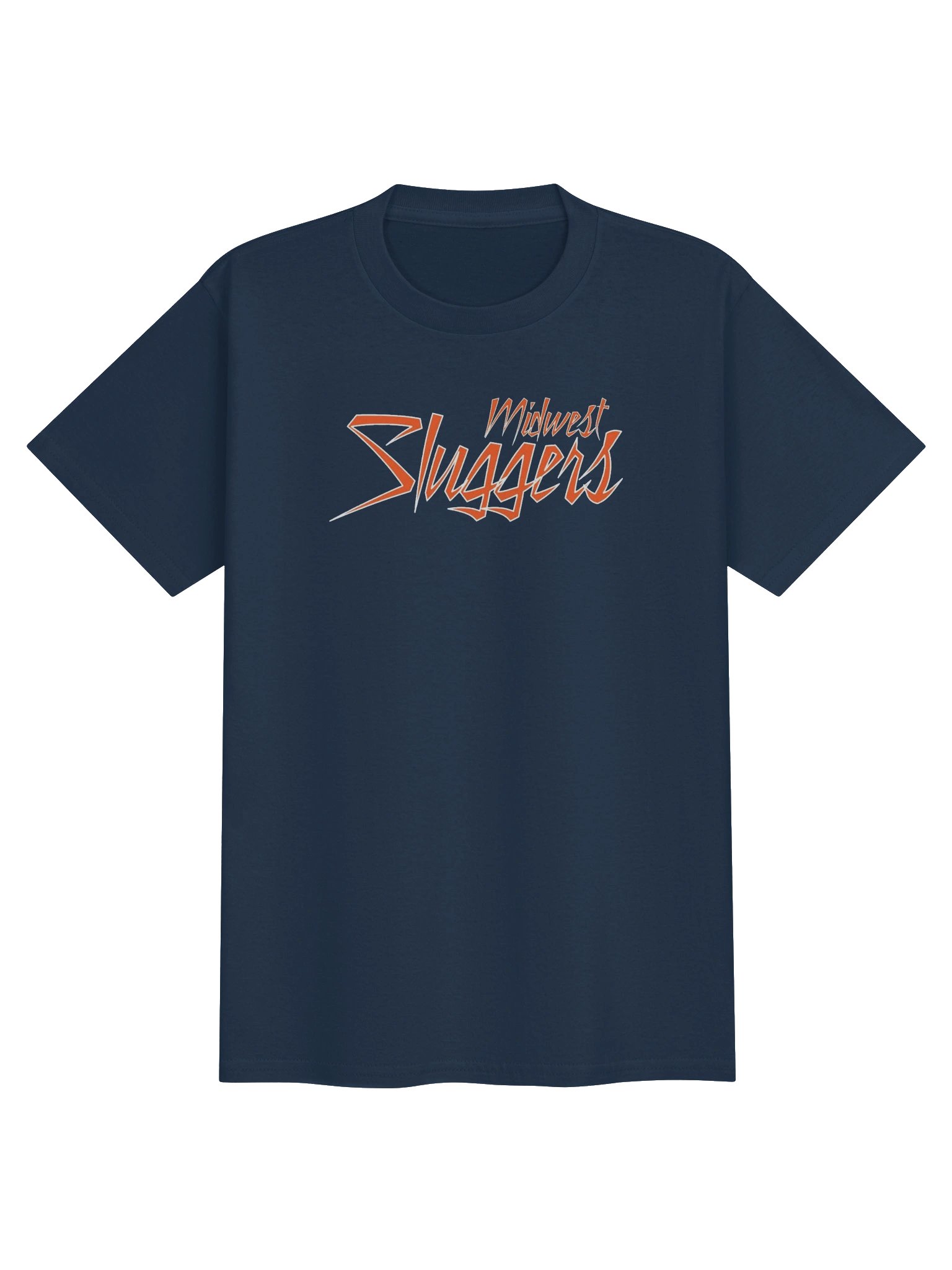 Midwest Sluggers Stacked Logo Navy Youth Classic Tee product image (1)
