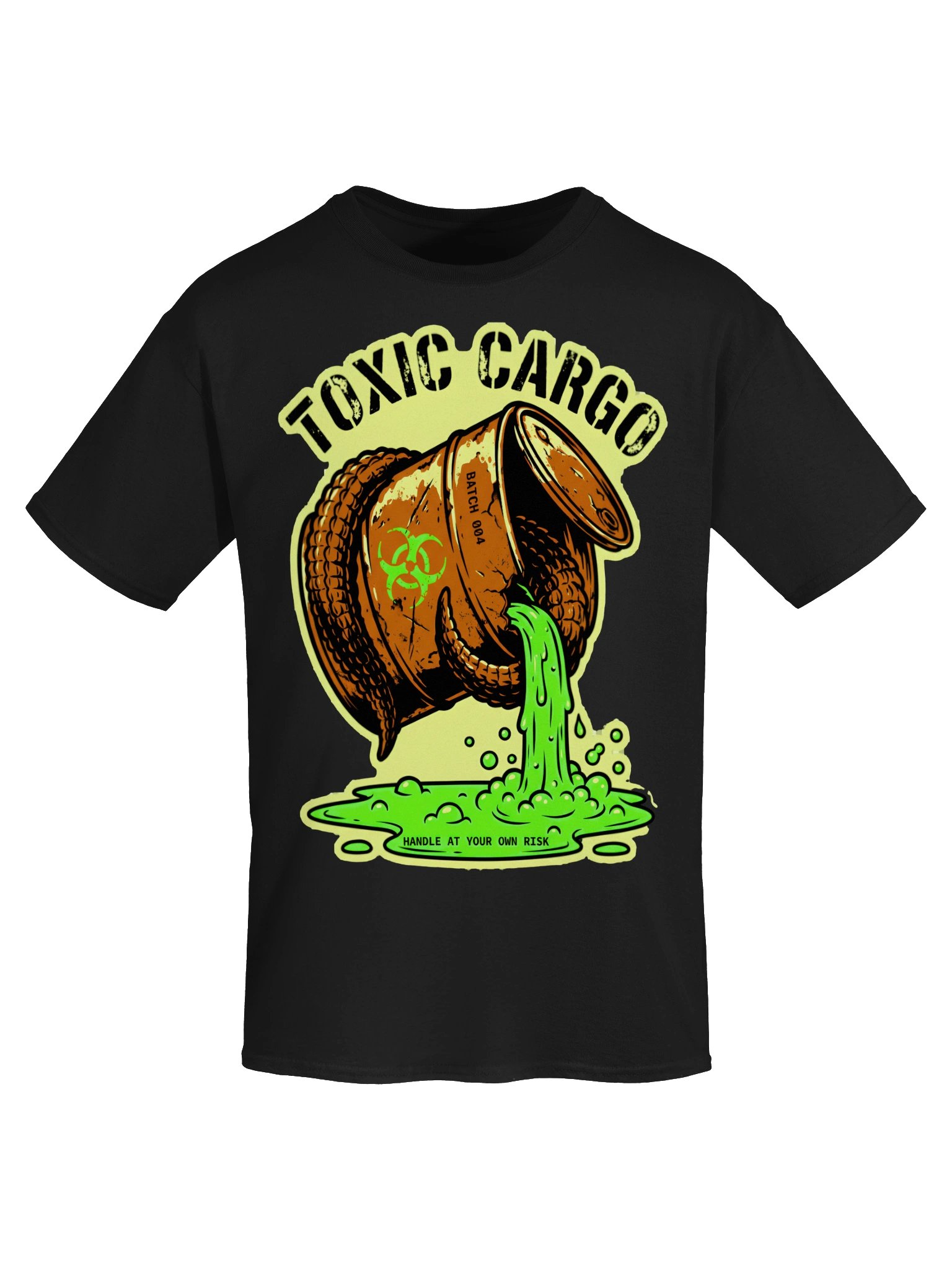 Toxic Cargo Biohazard Radiation Barrel Green Slime Horror Gift T-Shirt product image (5)