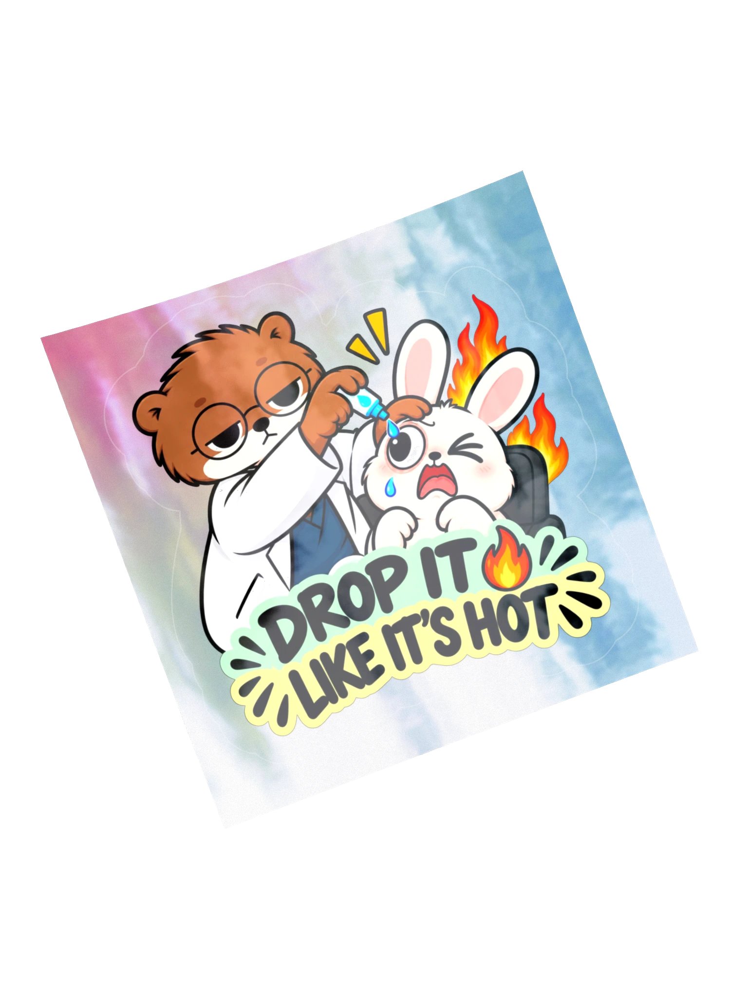 Sleepy Optometrist Drop It Like It’s Hot Holographic Sticker Sheet product image (5)