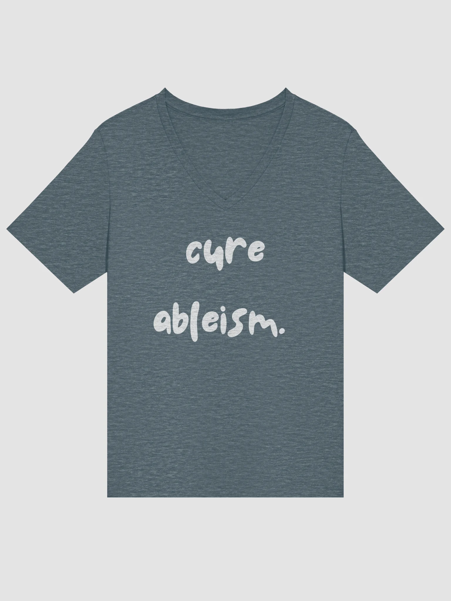 Cure ableism Relaxed V-Neck Tee product image (14)