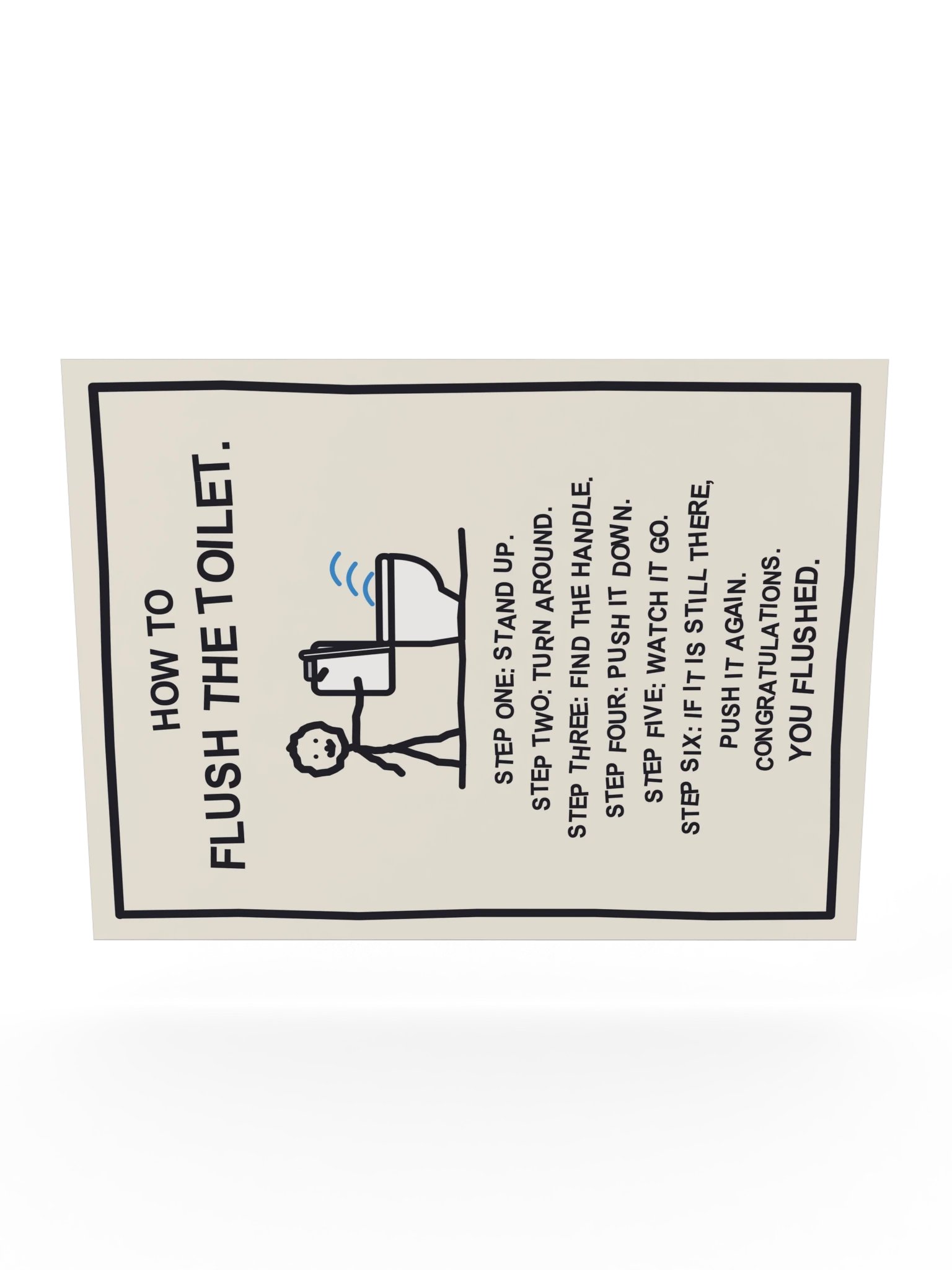 How to Flush the Toilet (Bathroom Sign) product image (24)