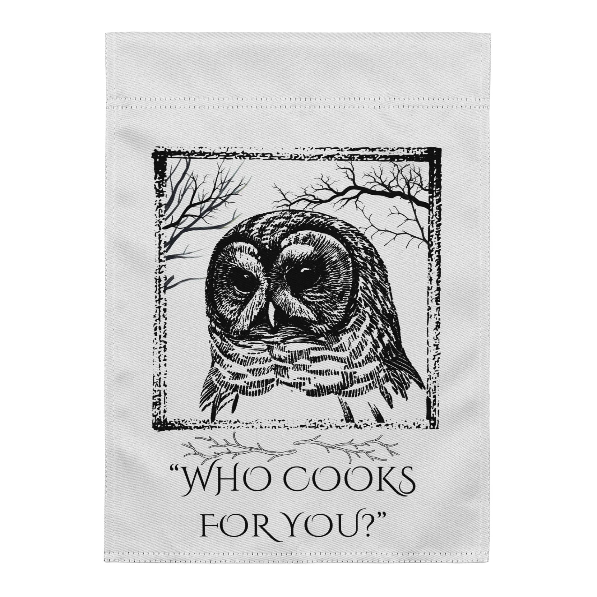 Barred Owl - "Who Cooks For You?" Call Animal Garden Flag product image (1)