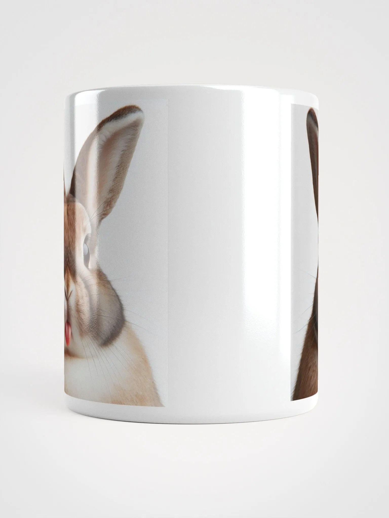 Rude Rabbit #Humorous Glossy Mug - White product image (5)