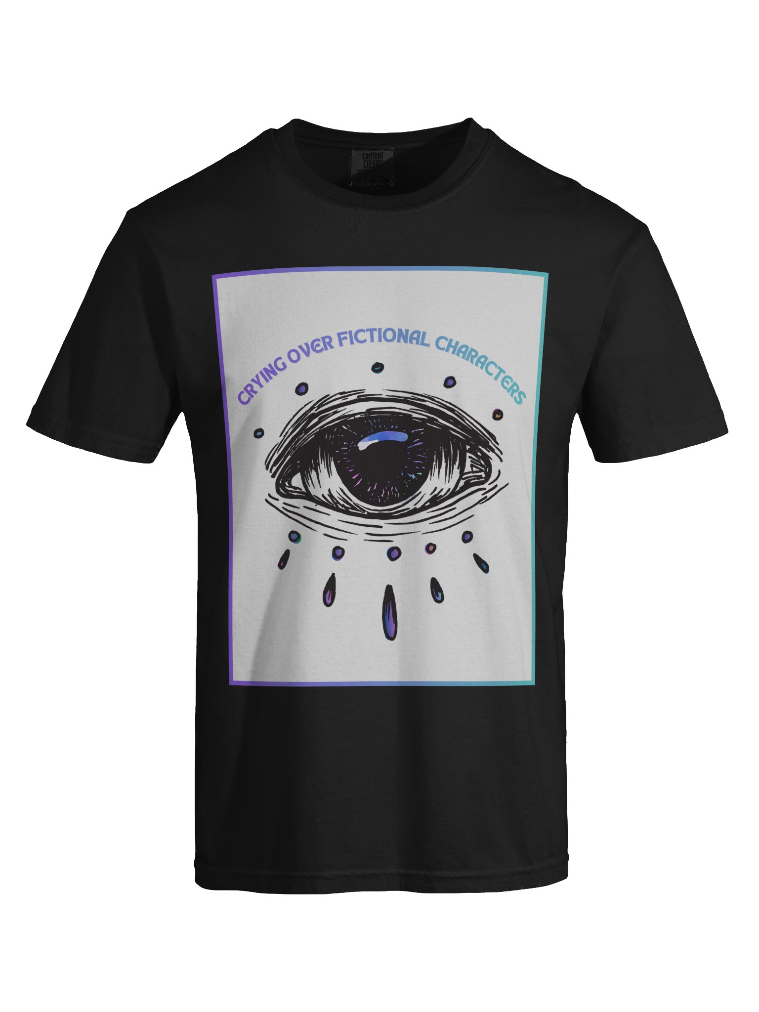 Crying Over Fictional Characters Tee Dark product image (32)