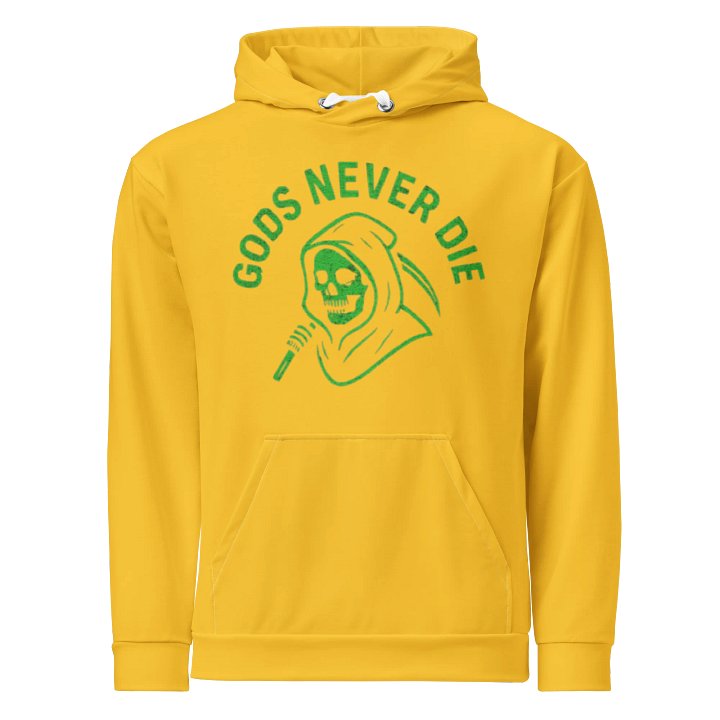 GODS NEVER DIE HOODIE YELLOW product image (1)
