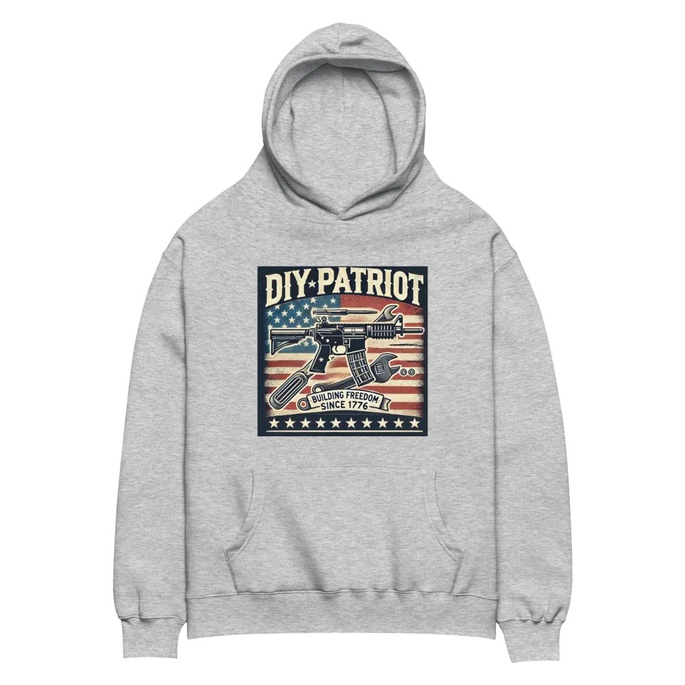 Premium Oversized Hoodie – “DIY Patriot: Building Freedom Since 1776” product image (8)