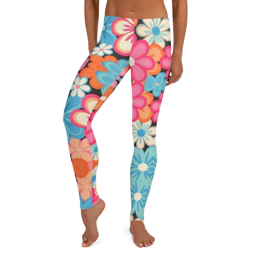 Retro Floral Fantasy All-Over Print Leggings product image (1)
