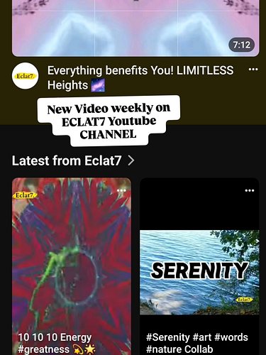 Everything benefits You! LIMITLESS Heights 💫 on
Eclat7 Youtube Channel to start the week with 🌞

Over 100 videos to choose fr...