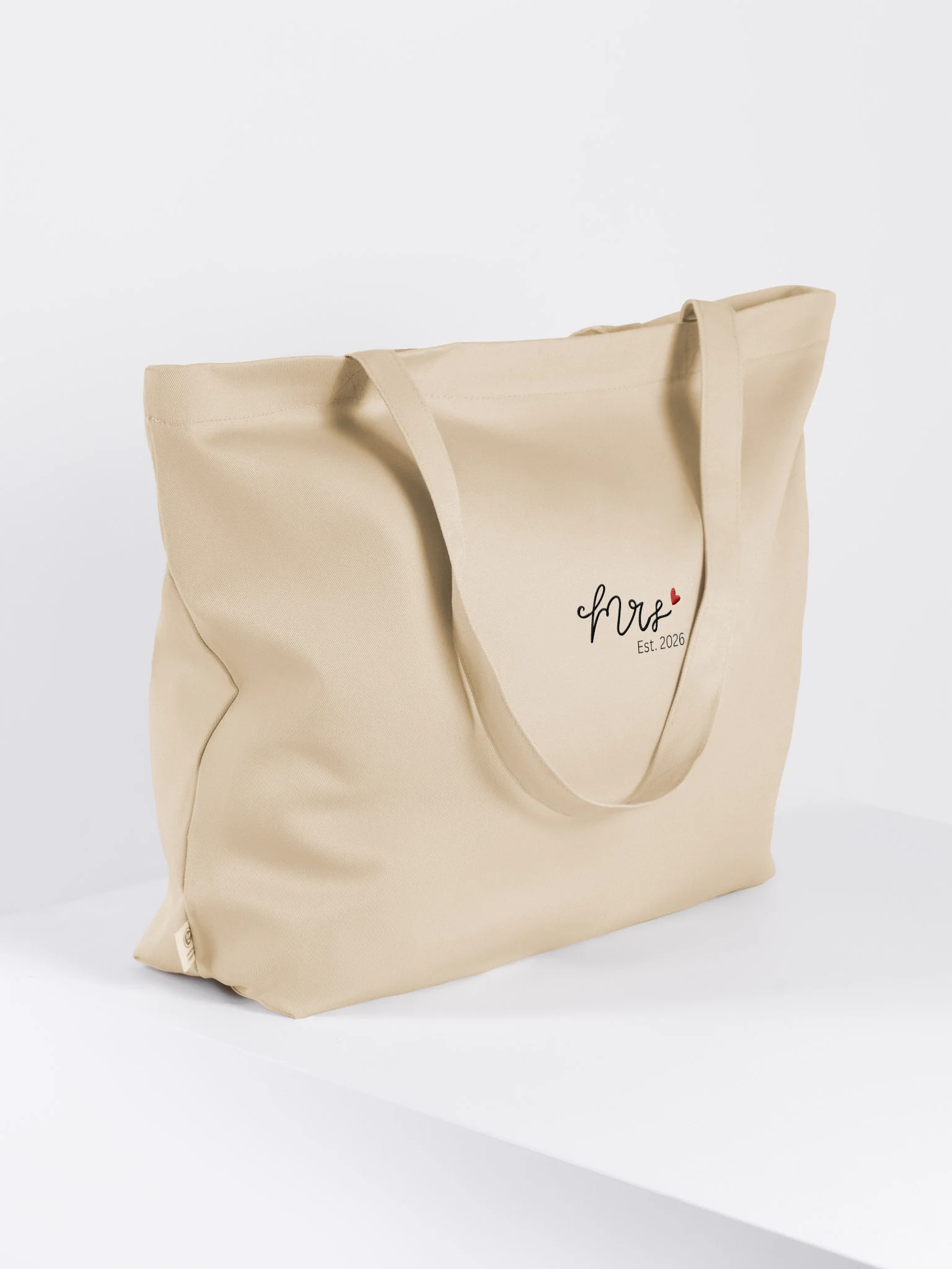 Mrs. Est. 2026 Embroidered Tote Bag product image (4)