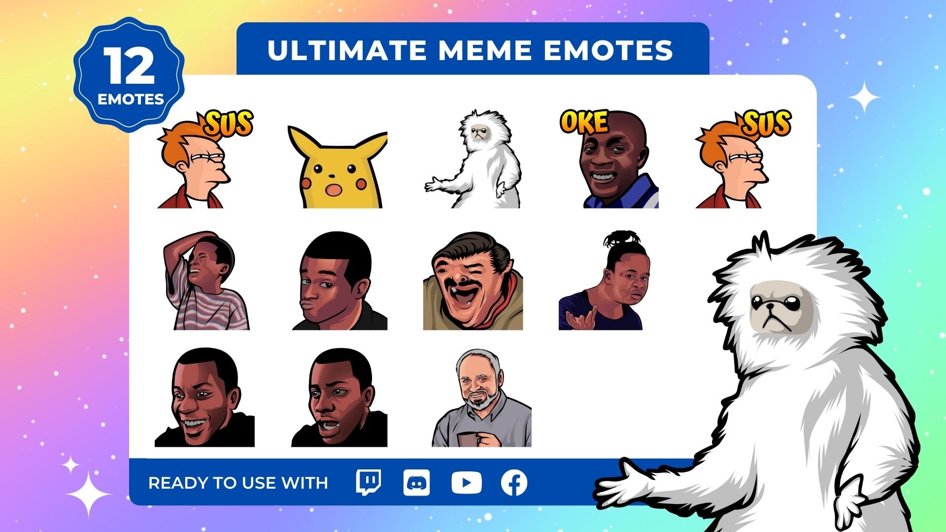 Ultimate Meme Emotes 12-Pack product image (1)
