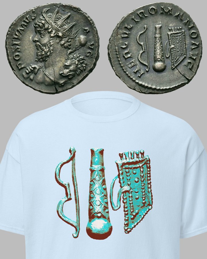 Roman Hercules Bow, Club & Quiver Authentic art 3rd Century BC, T-Shirt product image (6)