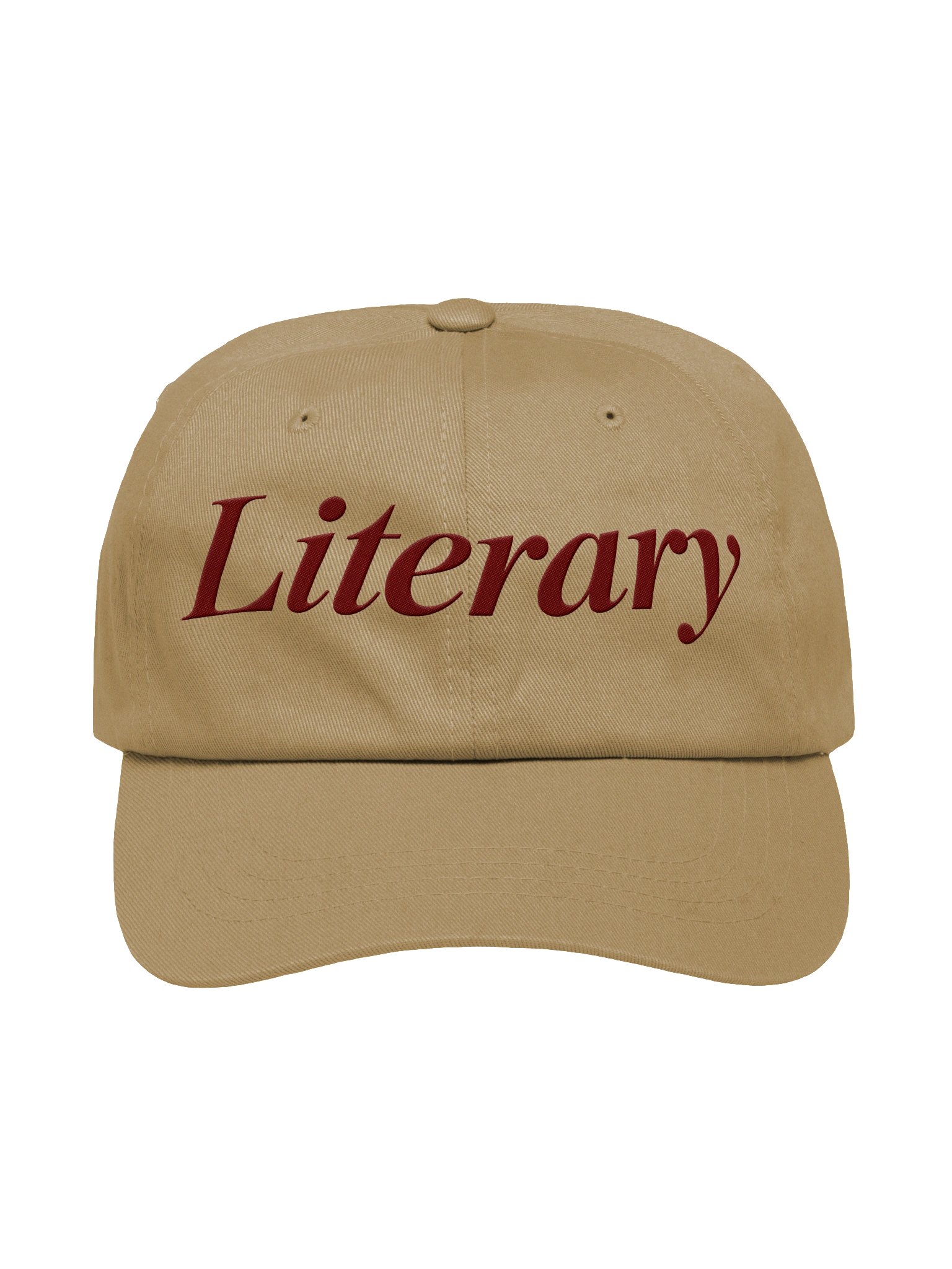 Literary Dad Hat - Beige/Maroon product image (1)
