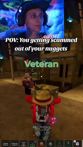 getting scammed out of my nuggets in wild west in storage hunters in roblox | I play on YouTube and twitch.tv | #roblox #robl...