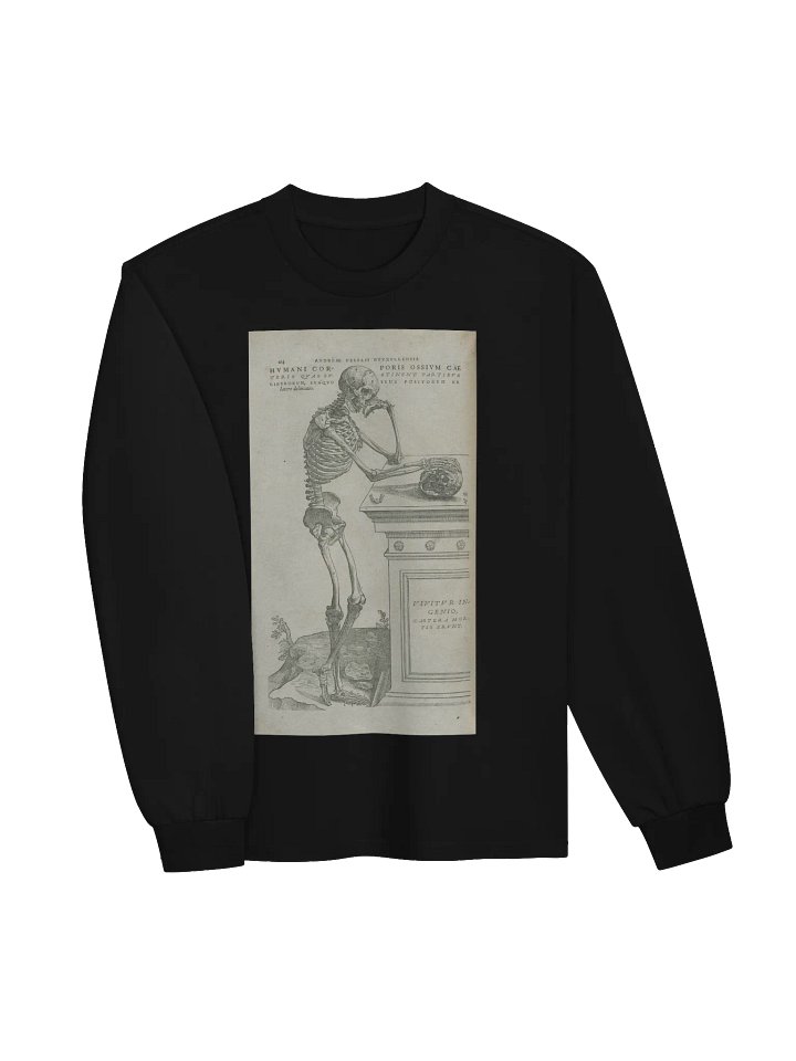Skeleton Pondering Mortality - Long Sleeve product image (5)