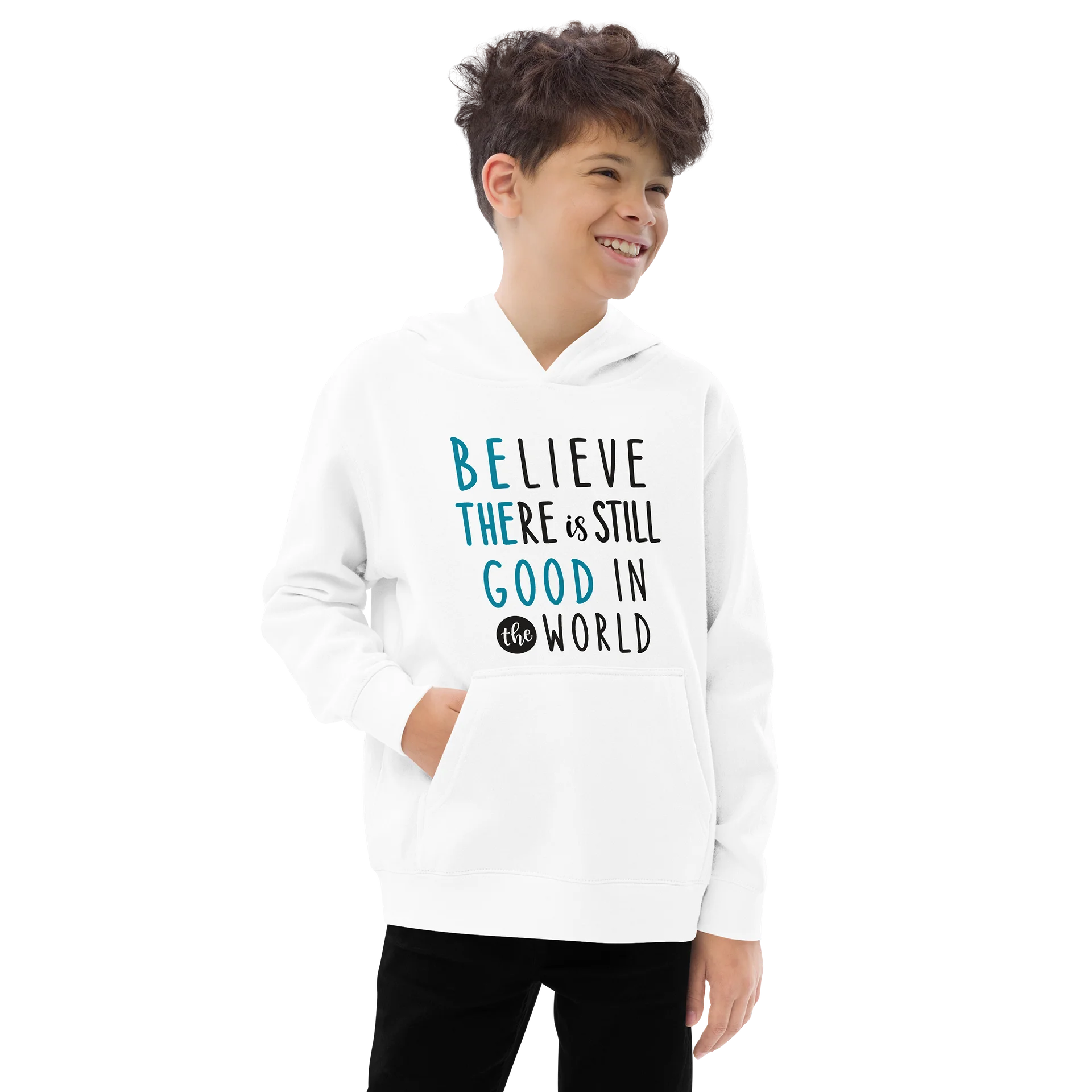 Believe There Is Still Good in the World Youth Pullover Fleece product image (1)
