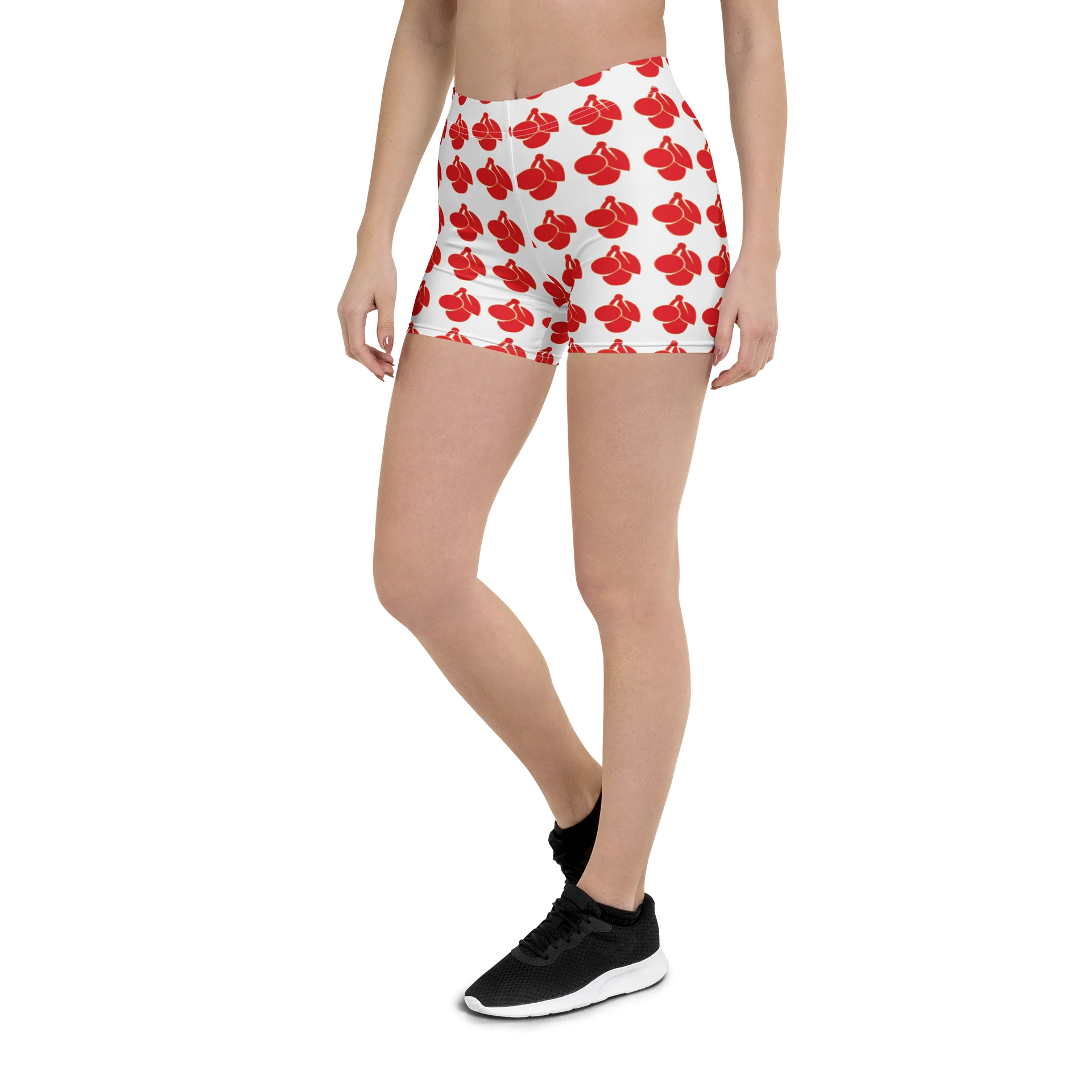cherry logo all over print ladies shorts product image (5)