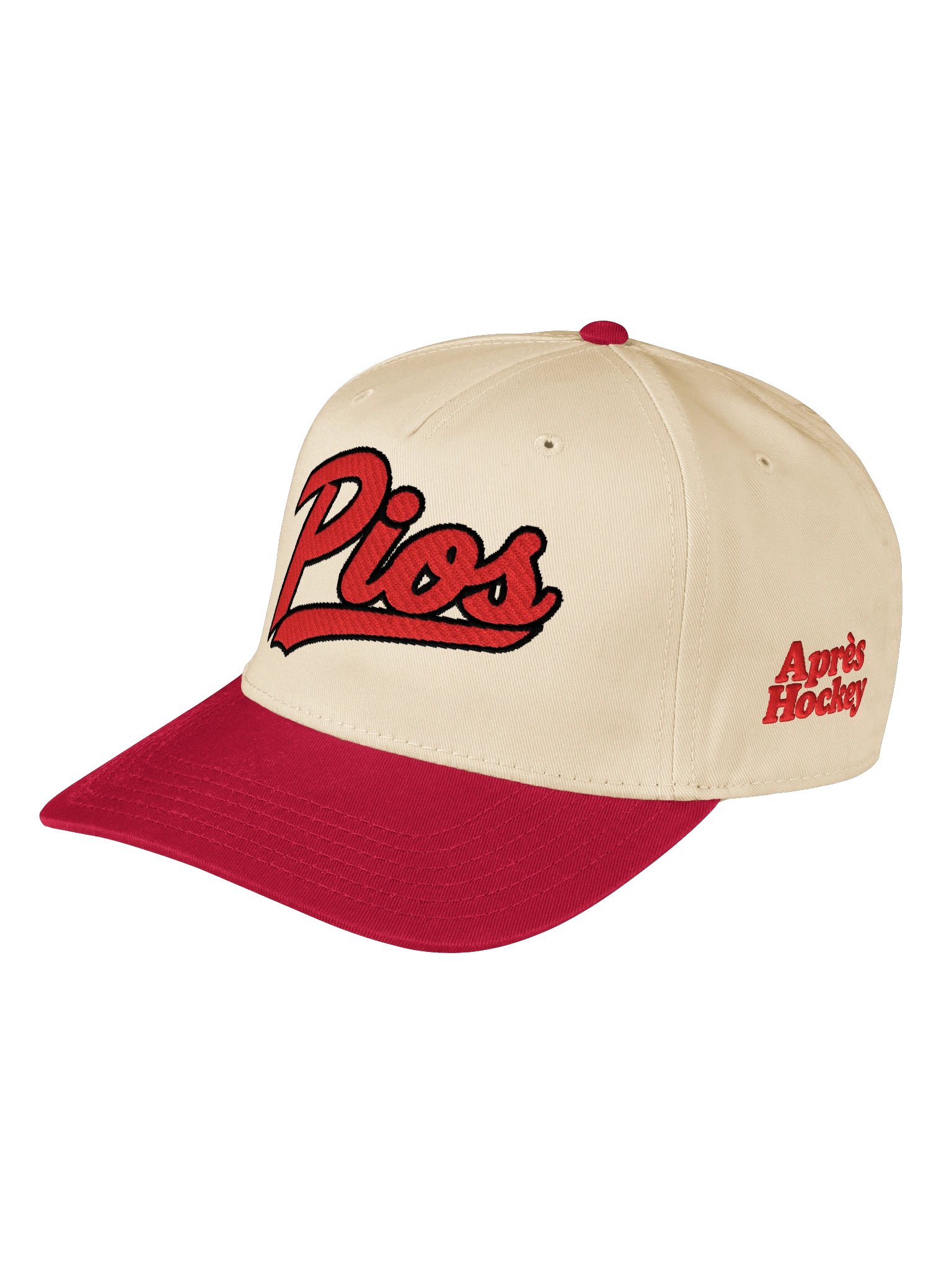 Pioneers Script Snapback — Red/Natural product image (3)