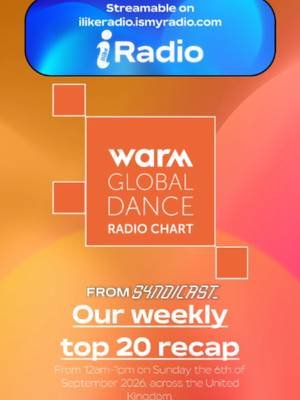 🔴 | The WARM Global Dance Radio Chart — Live from 12am-1pm UK time on Sunday, 6th September 2026: CasterFM: http://ilikeradio.ismyradio.com LeonXM: https://ilikepresents.short.gy/leonxm OnlineRadioBox: http://onlineradiobox.com/uk/ilike RadioReg: https://radioreg.net/stations/683 Typical Nerds LIVE! Player: https://live.typicalnerds.uk/?station=ilikeradio More ways to watch ilikeRadio will come throughout this year! #fyp #ilikepresents #ilikeradio