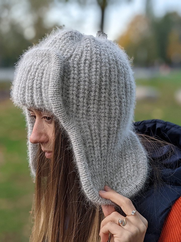Trapper Hat Knitting Pattern for Women product image (1)