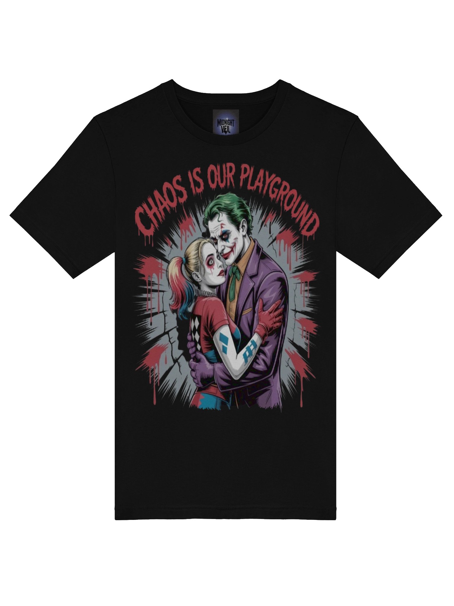 Chaos is Our Playground: Joker and Harley Quinn's Riotous Romp Graphic Tee product image (7)