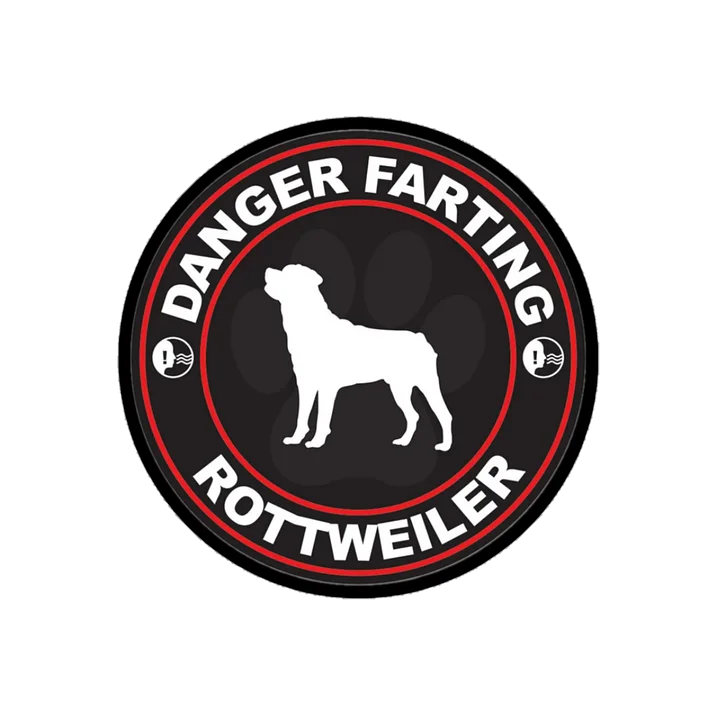 Farting Rottweiler Warning Sticker product image (2)