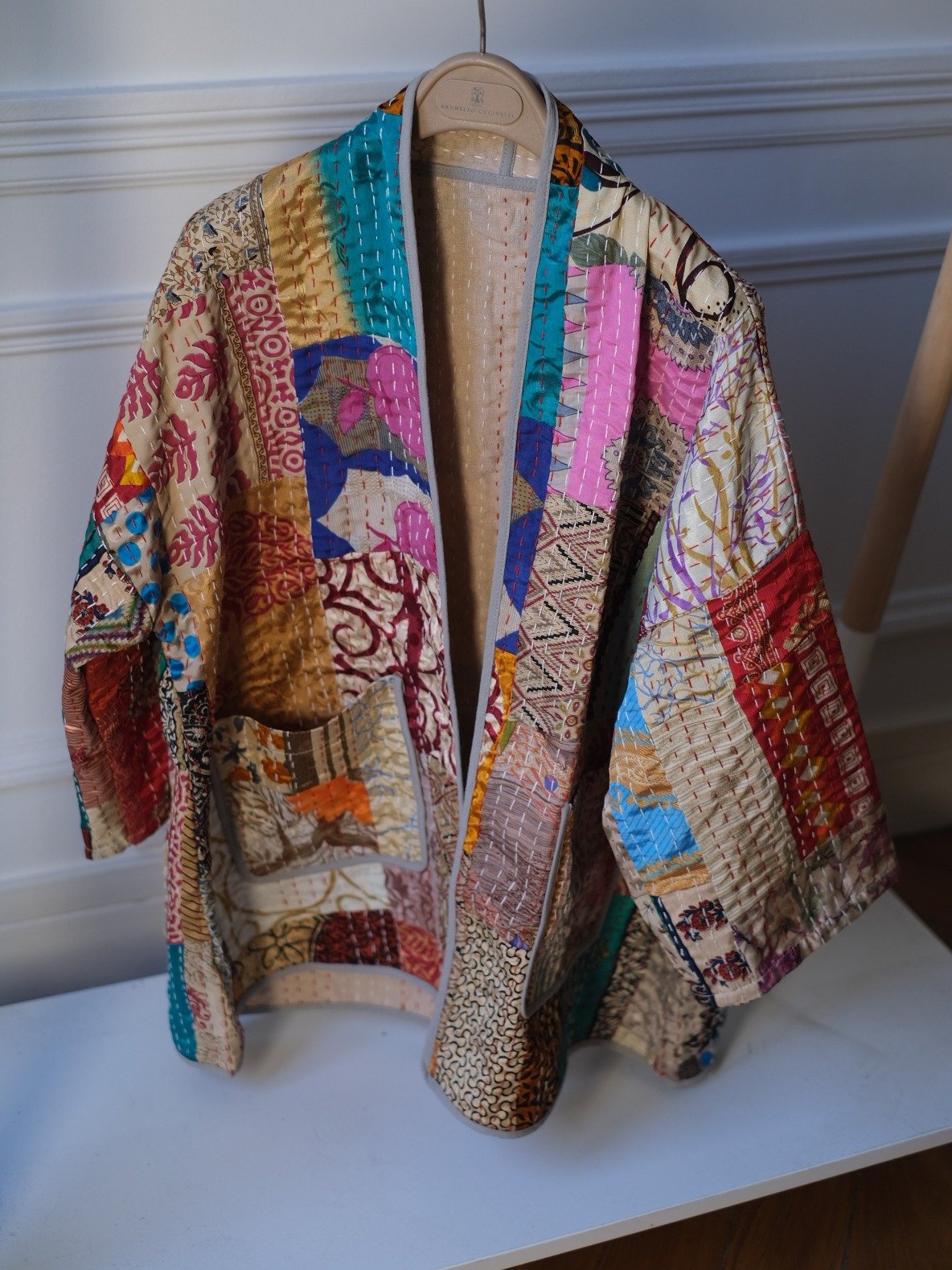 Artisanal Collection - Handmade Kantha Patchwork Kimono Jacket product image (5)