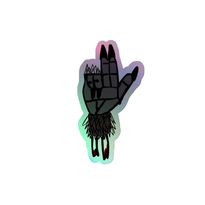 Monkey's Paw aluminum sticker product image (2)