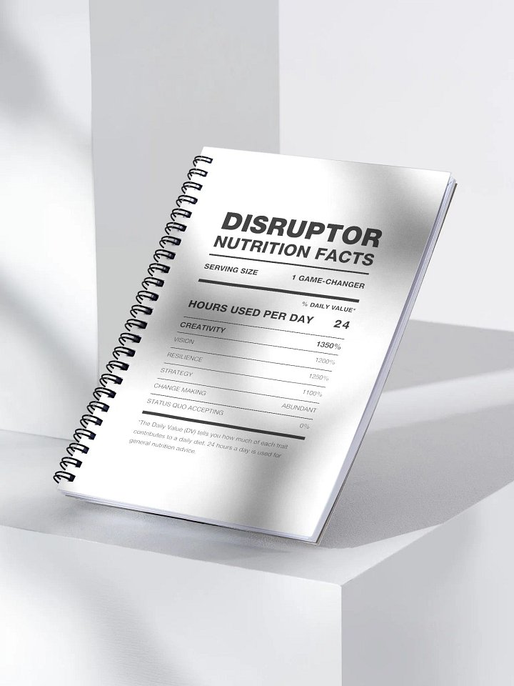 DISRUPTOR Nutrition Facts Notebook product image (1)