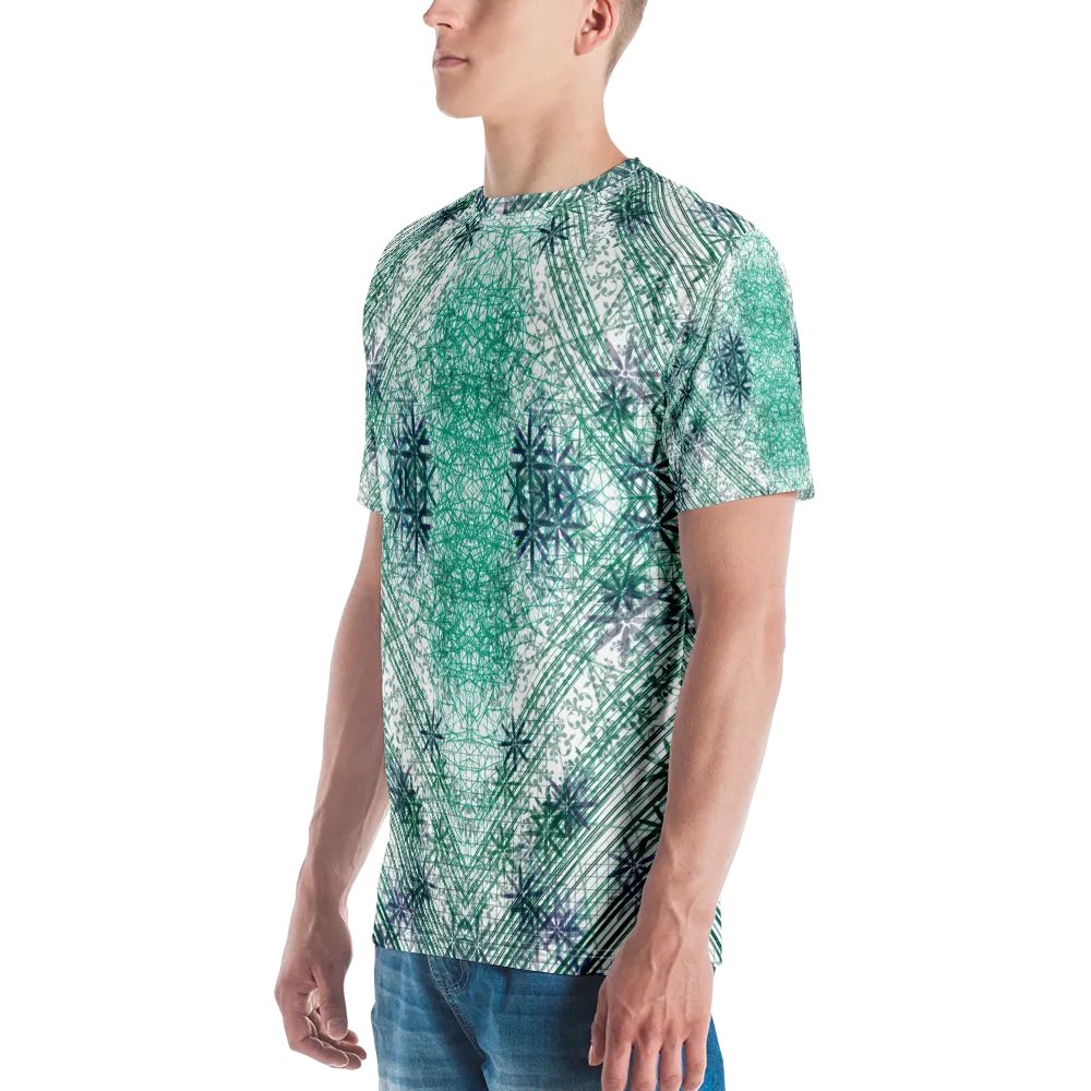 Shades Of Green Geometric Pattern T-Shirt product image (4)
