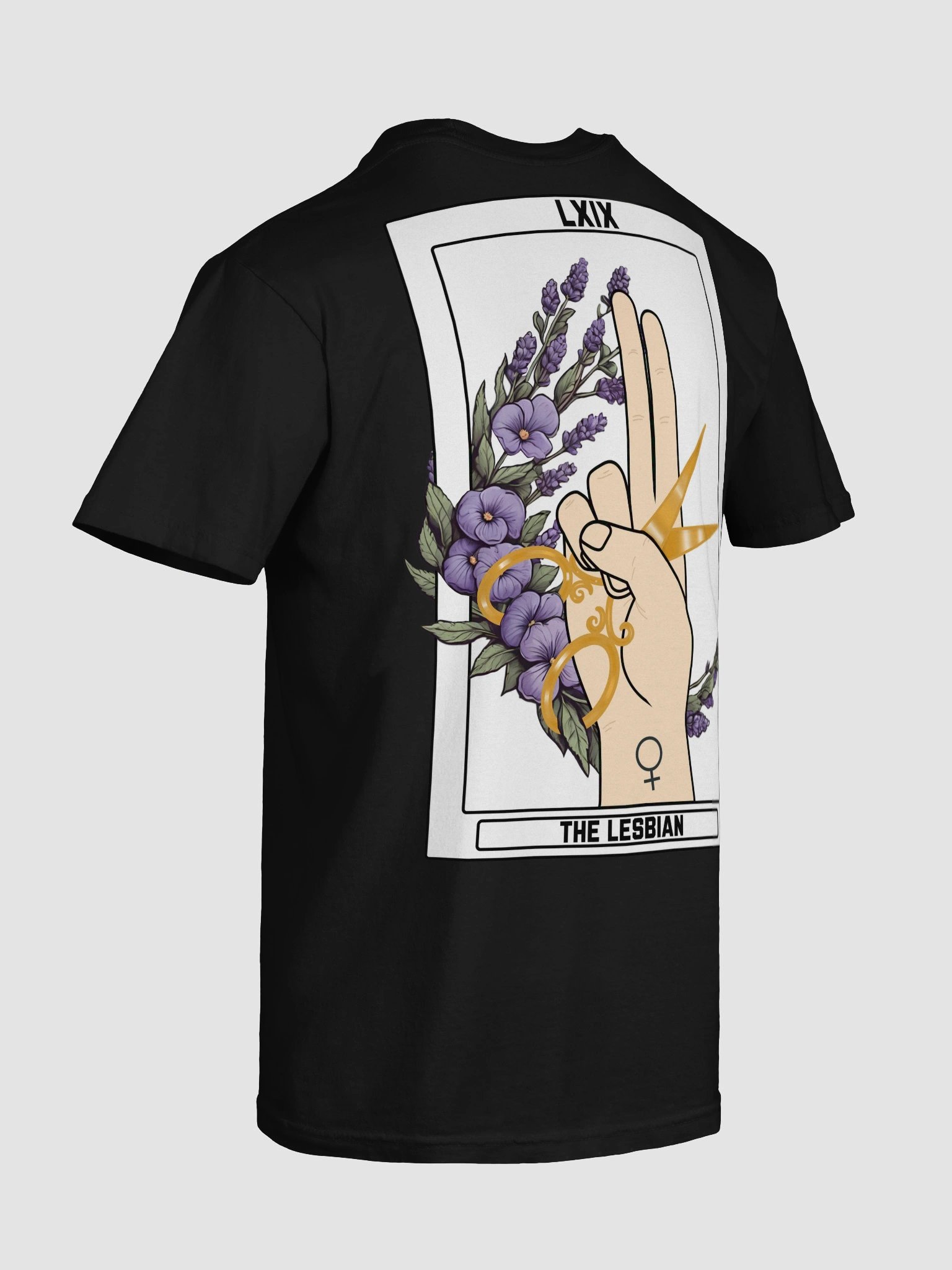 "The Lesbian" Tarot Card - T-Shirt (Black) product image (5)