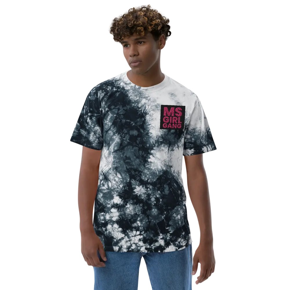 MSgirlgang Embroidered Logo Oversized Tie-Dye T-Shirt product image (9)