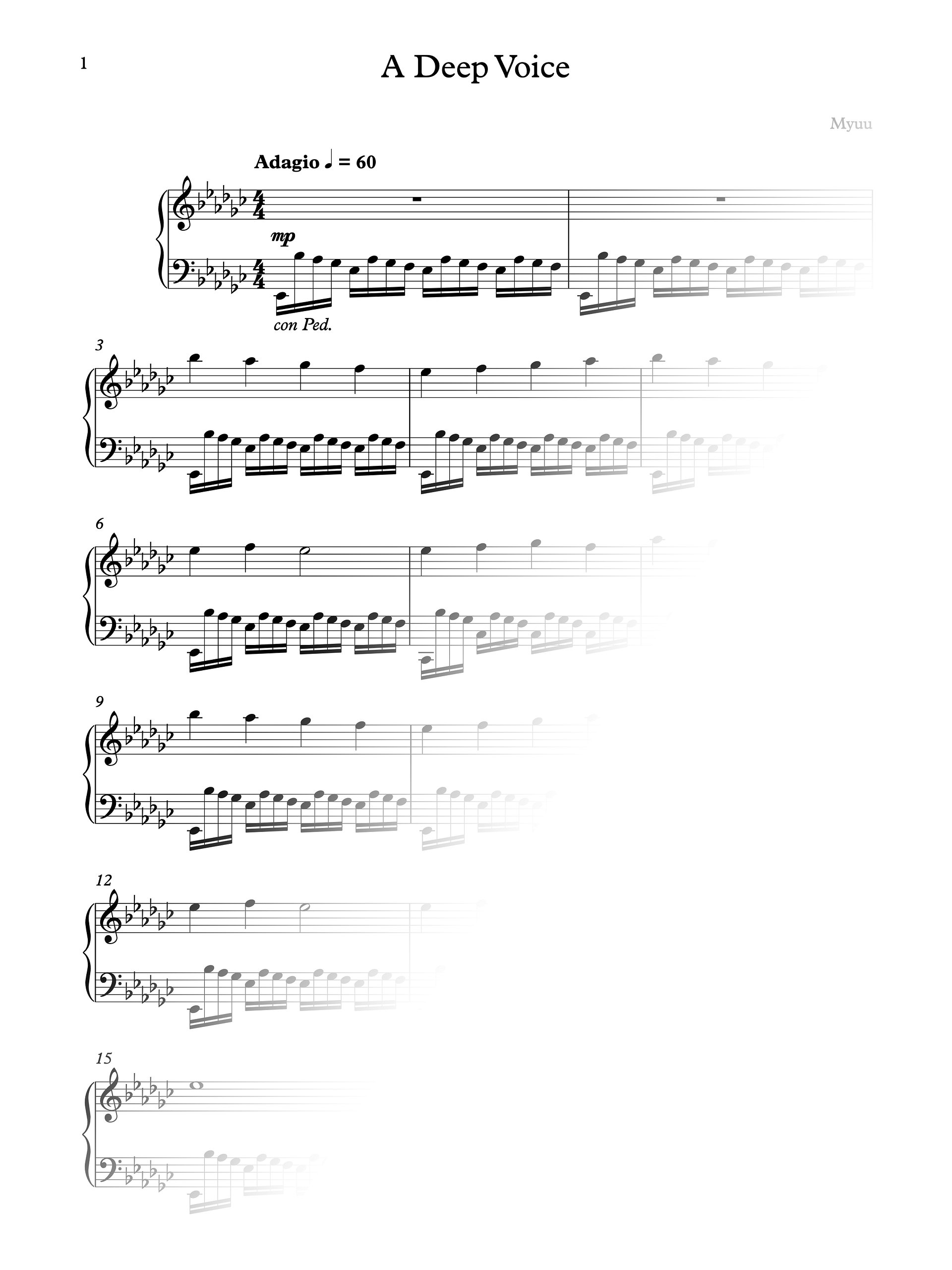 Sheet Music - A Deep Voice product image (1)