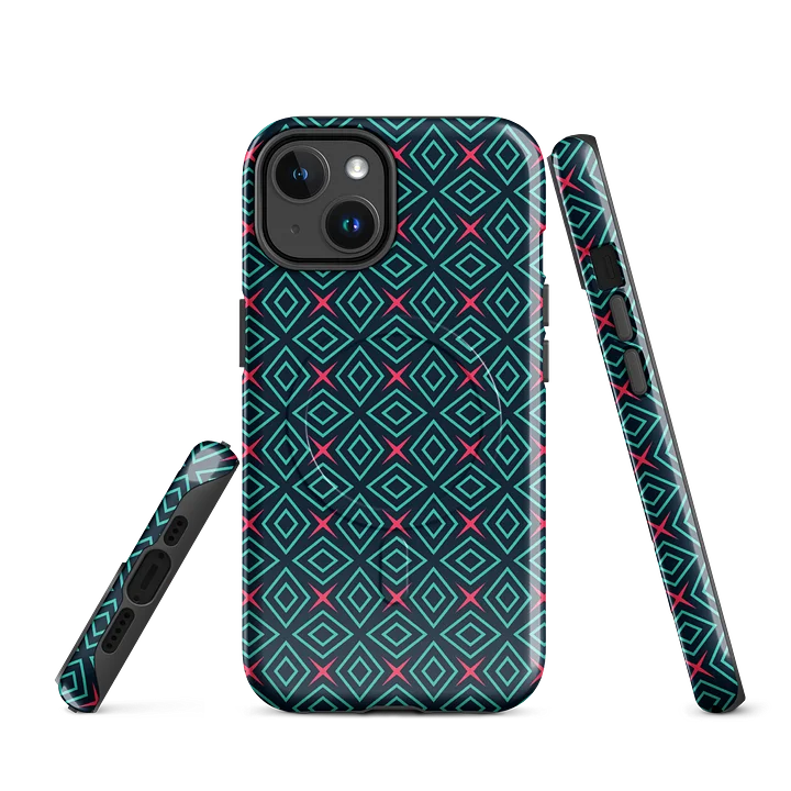 Diamond Dunes iPhone 17 Tough MagSafe Case - Shockproof Dual-Layer Geometric Protective Cover product image (1)
