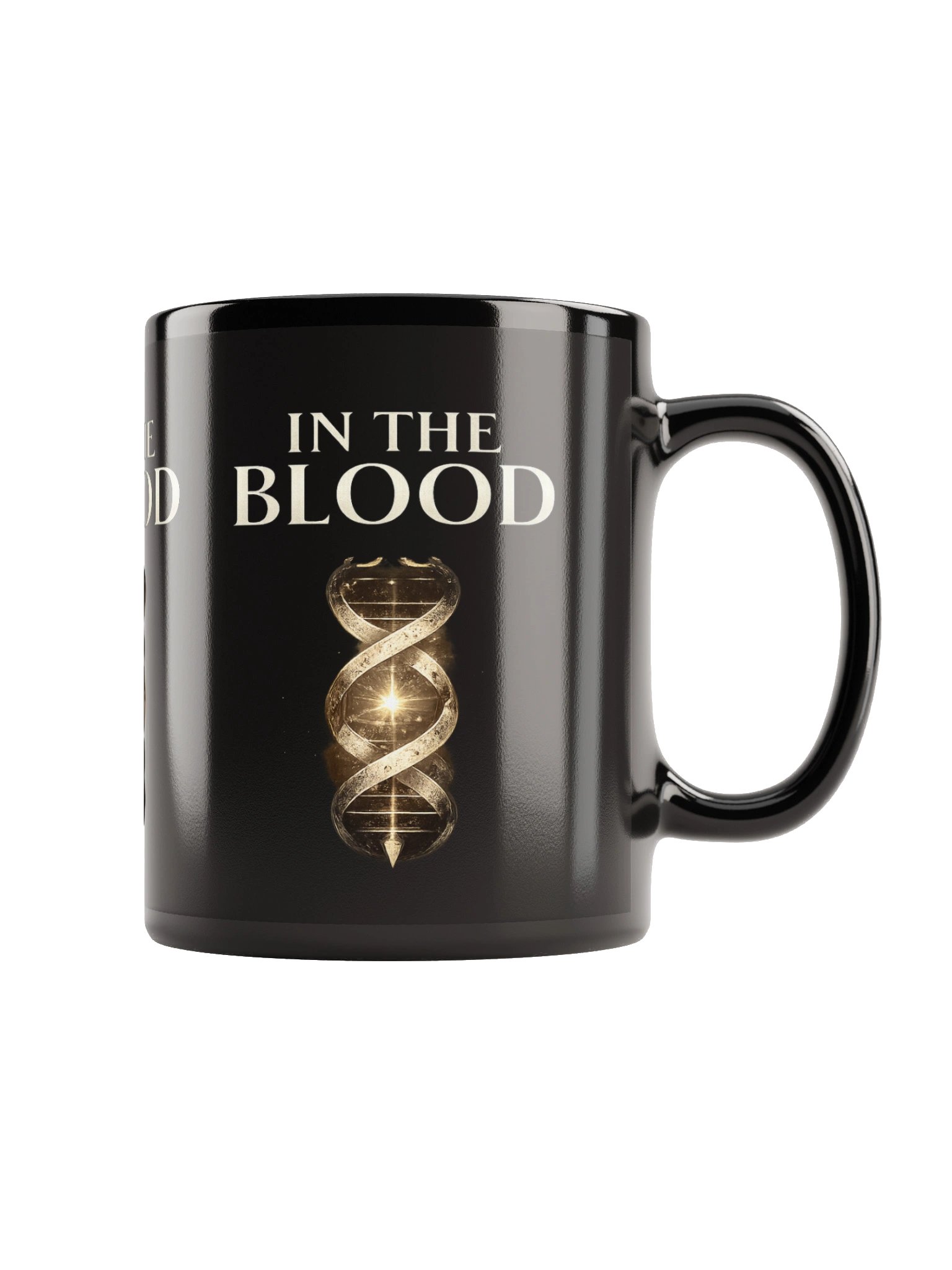 IN THE BLOOD BLACK CERAMIC MUG product image (1)