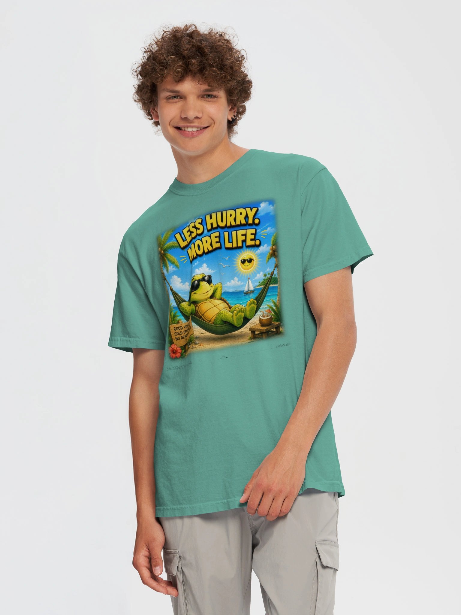 LESS HURRY. MORE LIFE. — Comfort Colors 1717 Heavyweight T-Shirt product image (2)