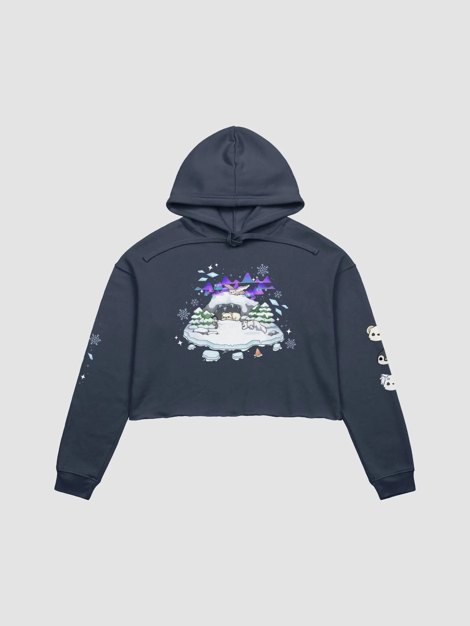 Fleece Cropped Hoodie | Arctic dreams product image (1)