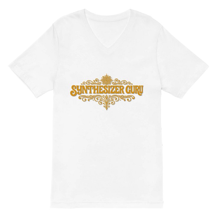 Synthesizer Guru T-Shirt V-Neck White product image (2)