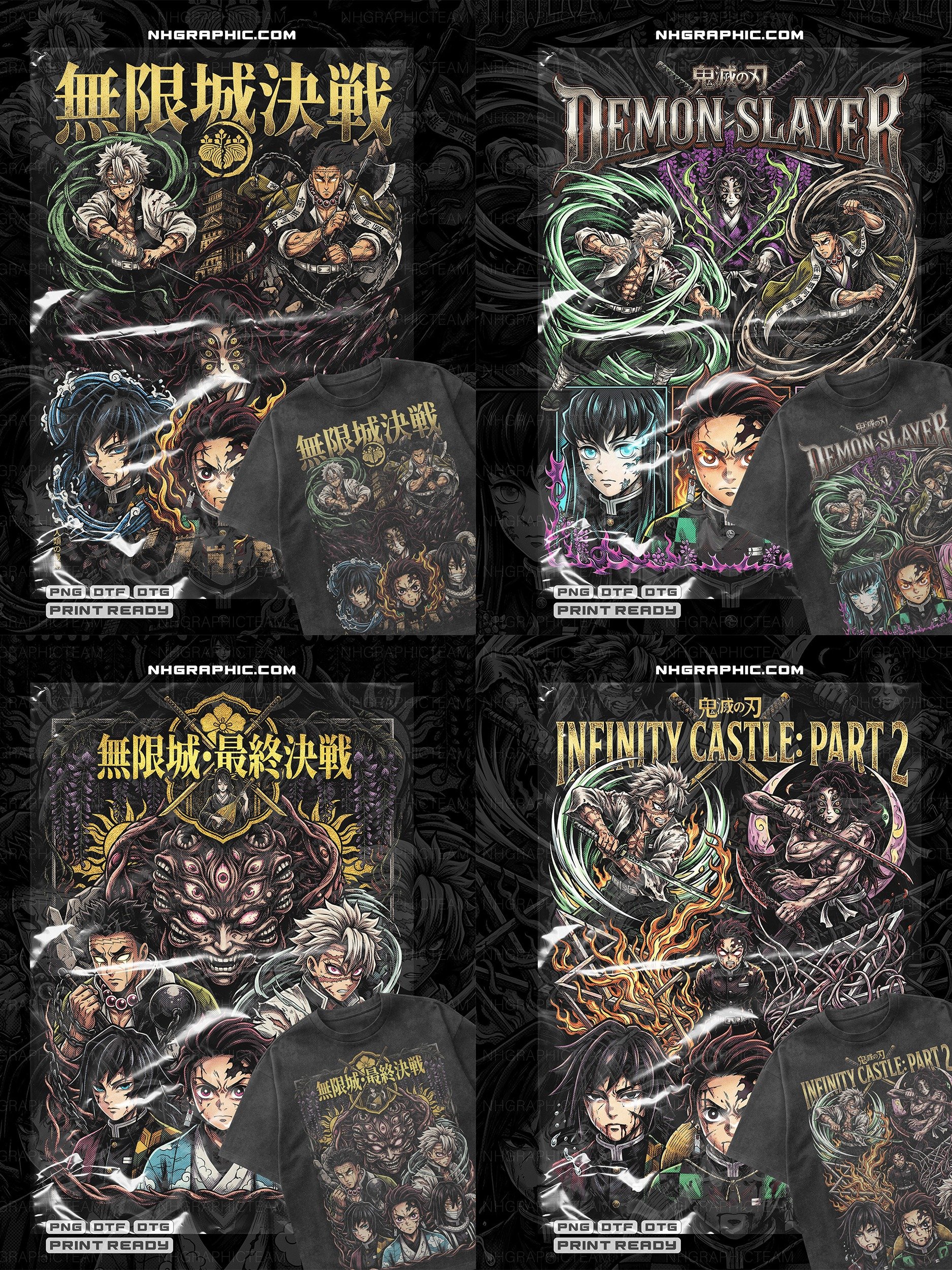 18 Legendary Demon Slayer Halftone Shirt PNGs product image (5)