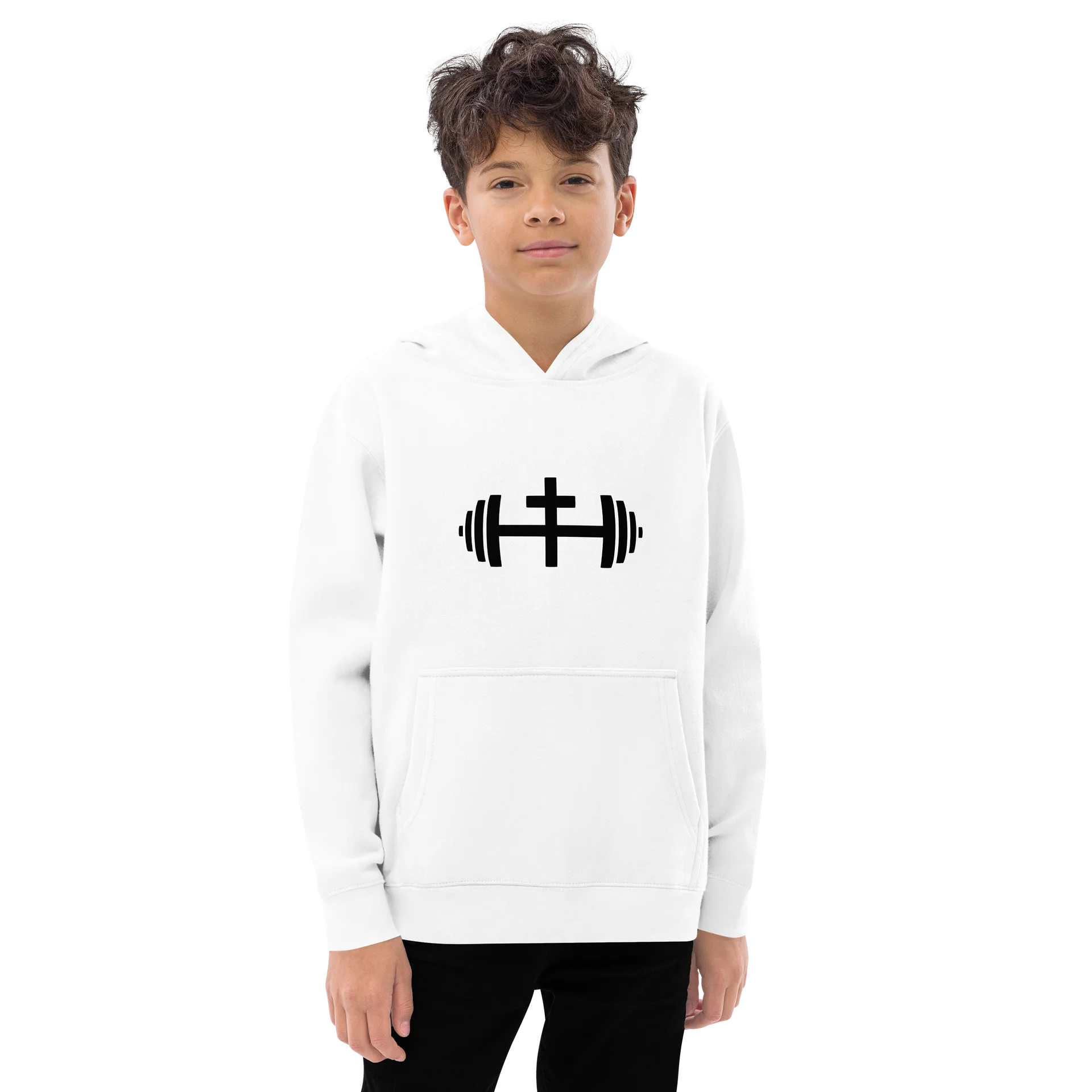 His House Kids Pullover Hoodie - Grey/White by His House