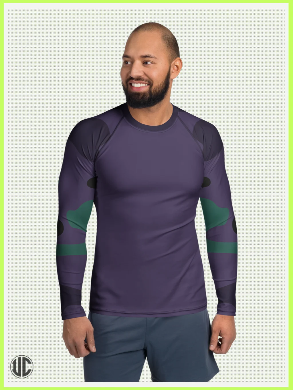 Midnight Purple Camo – Men’s Rash Guard product image (1)