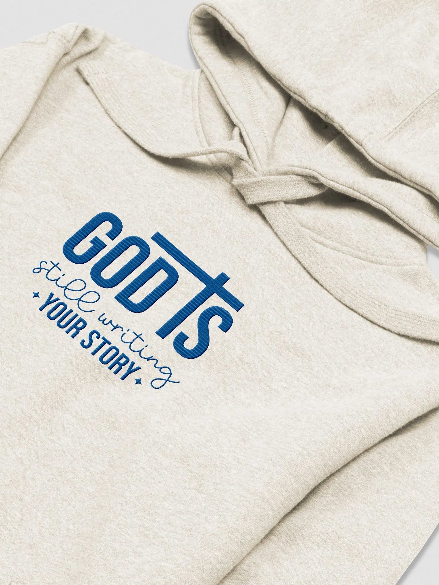 GOD is Still Writing My Story Embroidery Cotton Heritage Unisex Premium Hoodie product image (1)