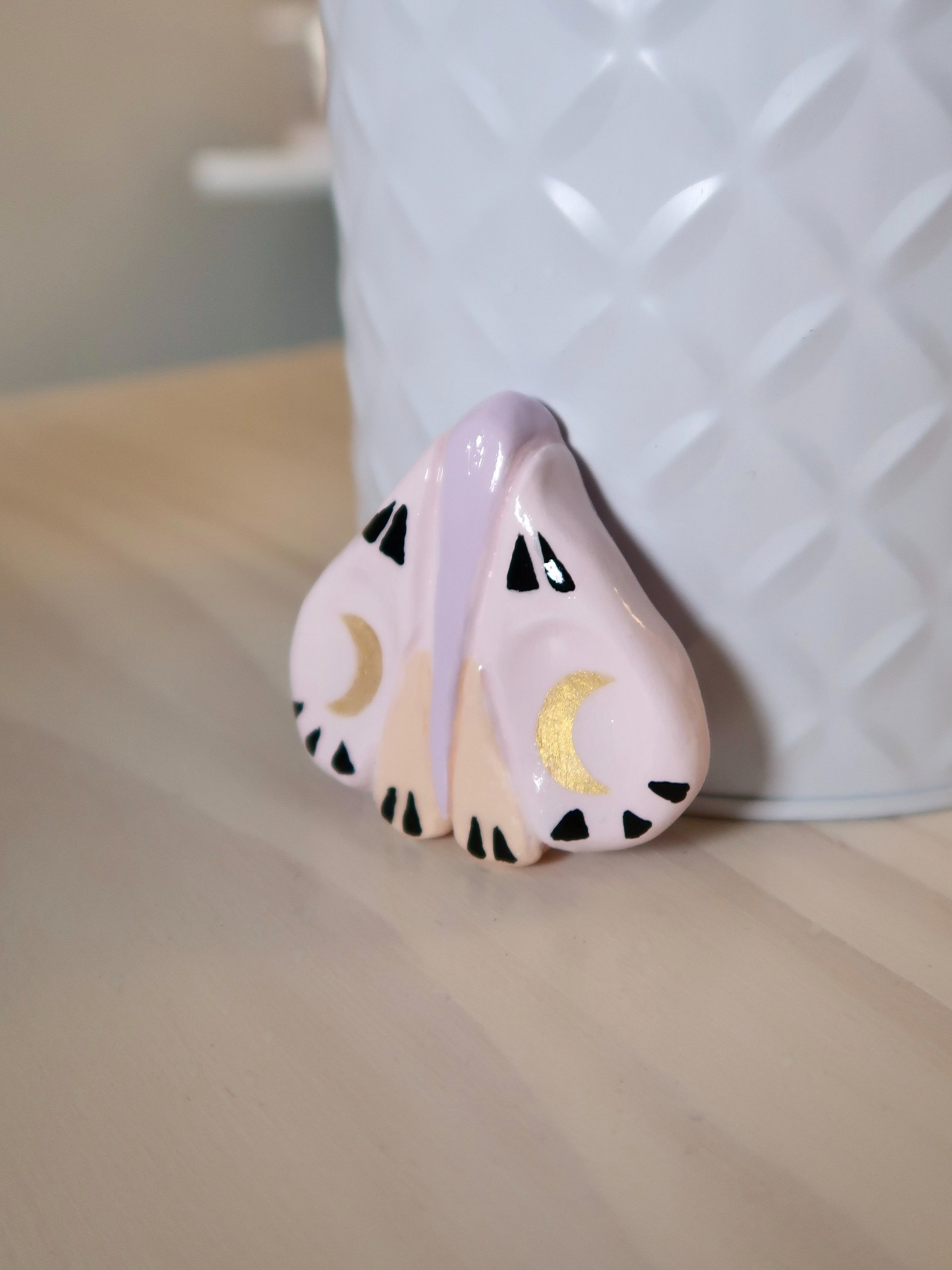 Pastel Moon Moth - Worry Stone product image (6)
