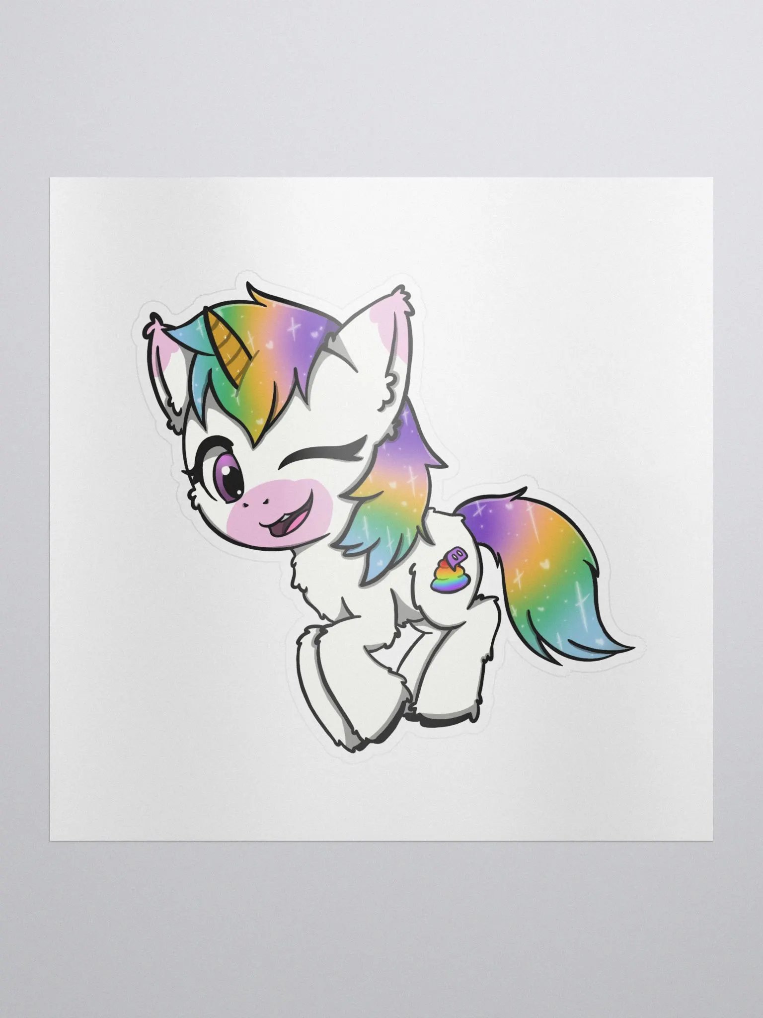 "Winky Unicorn" Sticker product image (1)