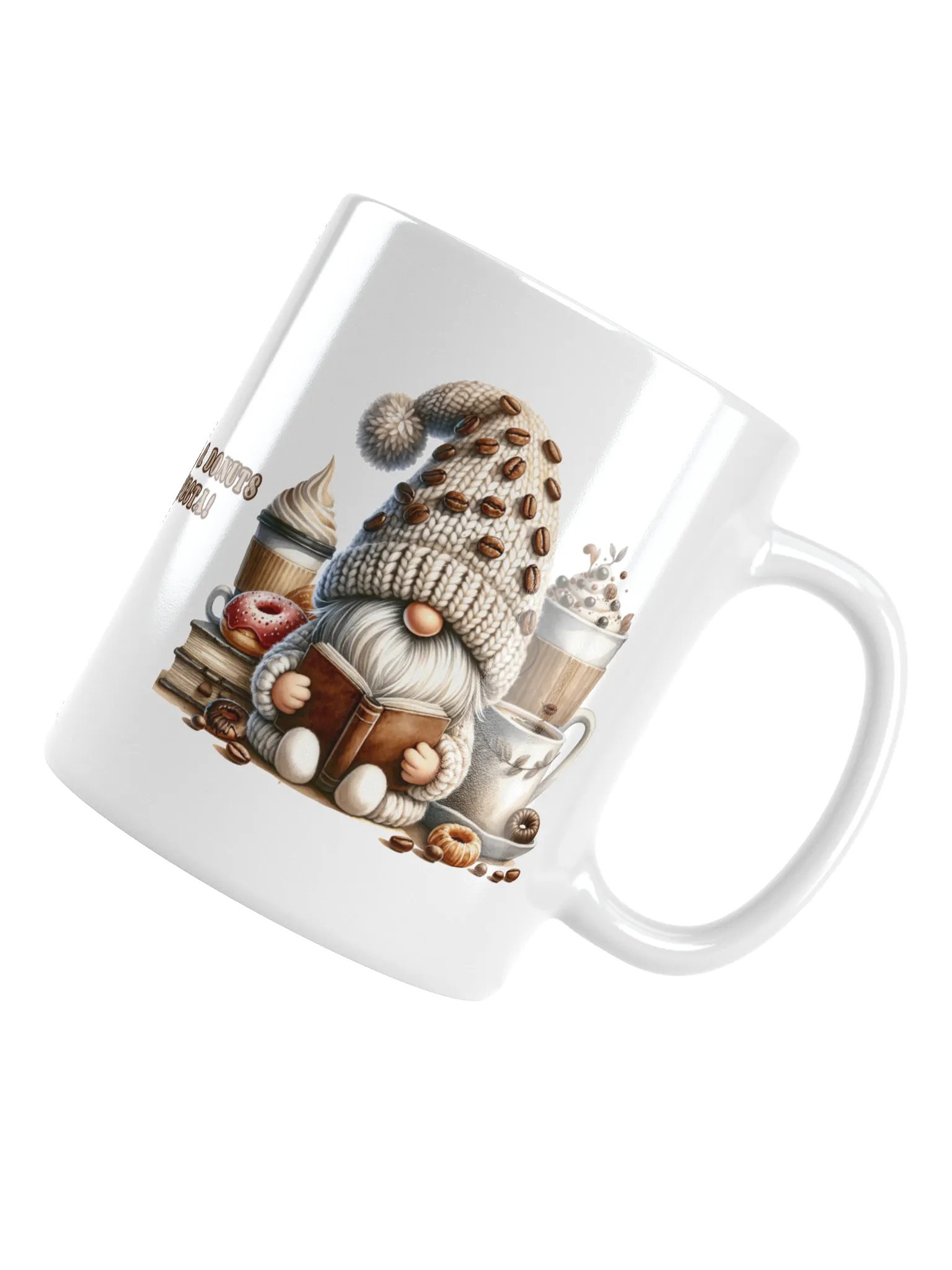 Gnome Books Coffee Donuts Ceramic Mug product image (4)