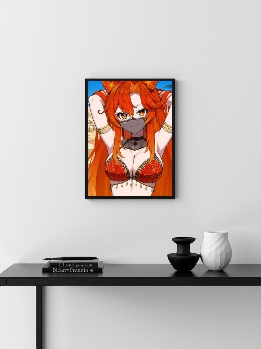 SmugAlana VTuber Fire Model 8x10 Metal Wall Art – Anime Steel Poster product image (3)