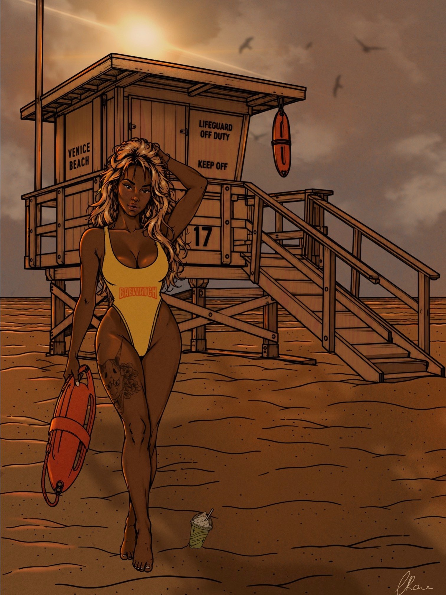 BAEWATCH — Art Print by Lehbie Rae product image (1)